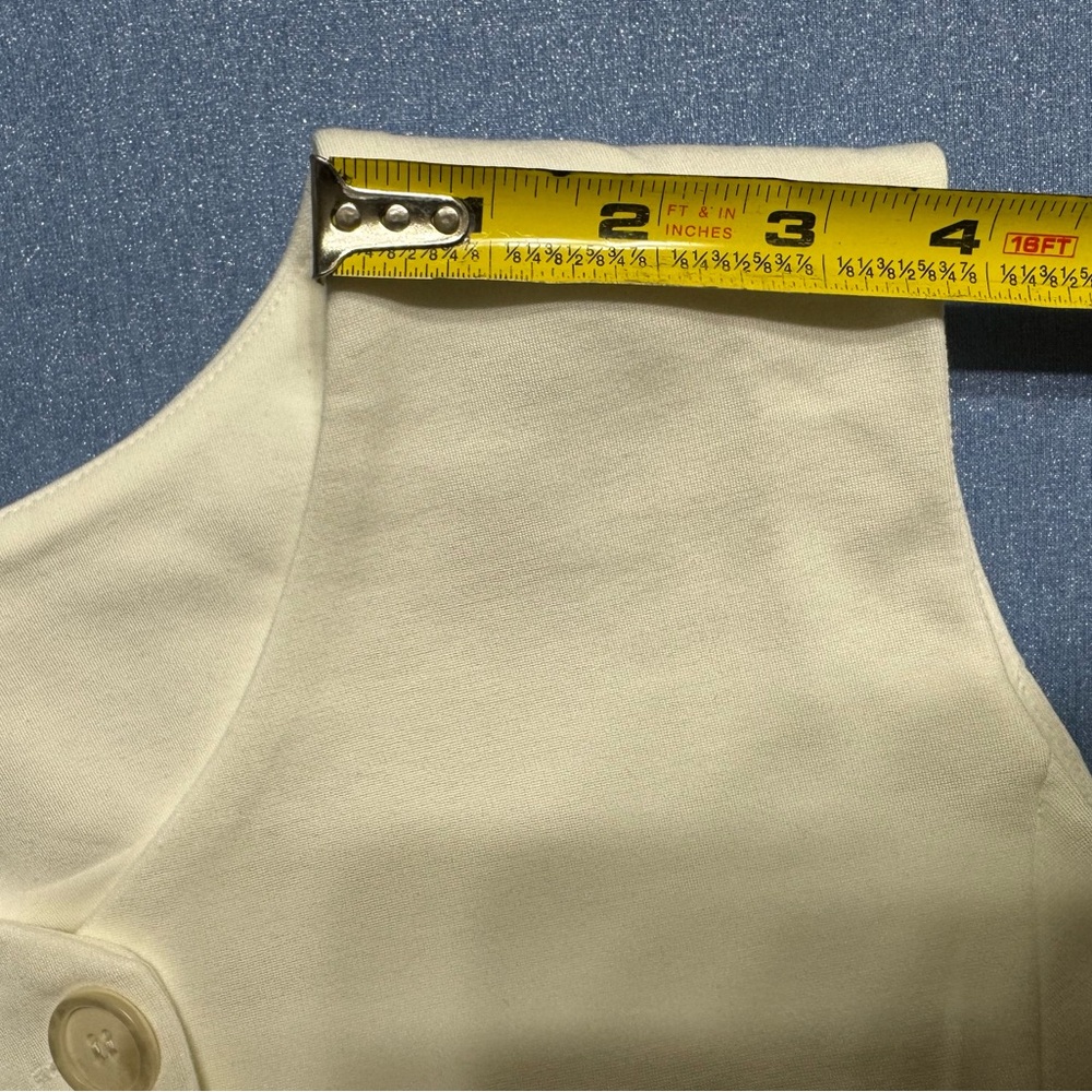 NWT OGL White Sleeveless Longline Button-Up Vest/Waistcoat Women’s Size Large - Picture 14 of 14